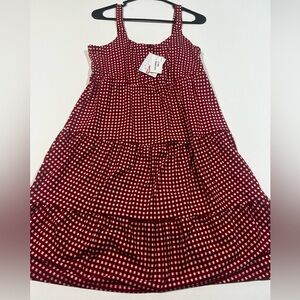 NWT LuLaRoe Small Amanda Red Gingham Tiered Sundress